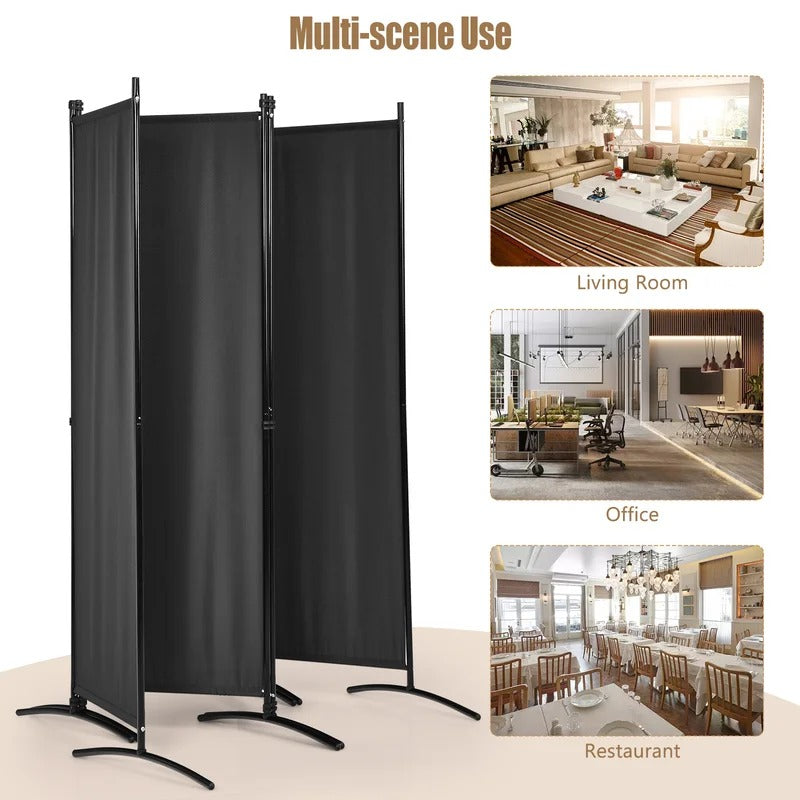 Room Dividers 88'' W x 68'' H 4 - Panel Folding Room Divider