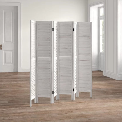 Room Dividers: 96'' W x 67'' H 6 - Panel Solid Wood Folding Room Divider