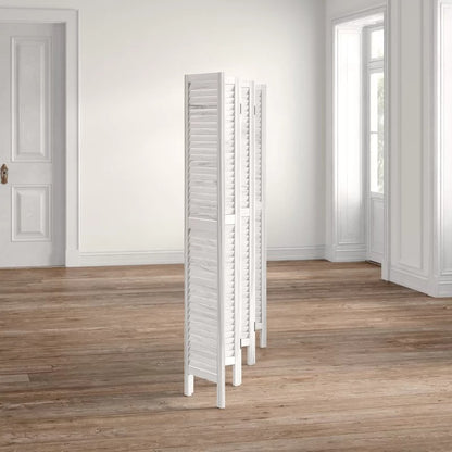 Room Dividers: 96'' W x 67'' H 6 - Panel Solid Wood Folding Room Divider