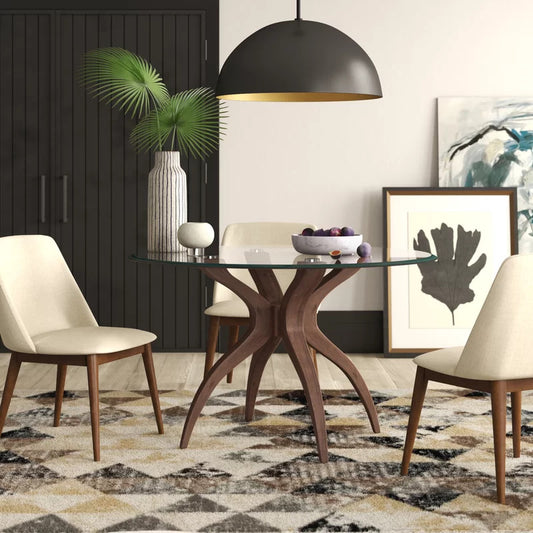 Round Dining Table: 44'' Solid Wood Dining Table