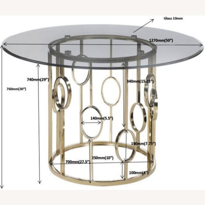 Round Dining Table 50'' Pedestal Dining Table