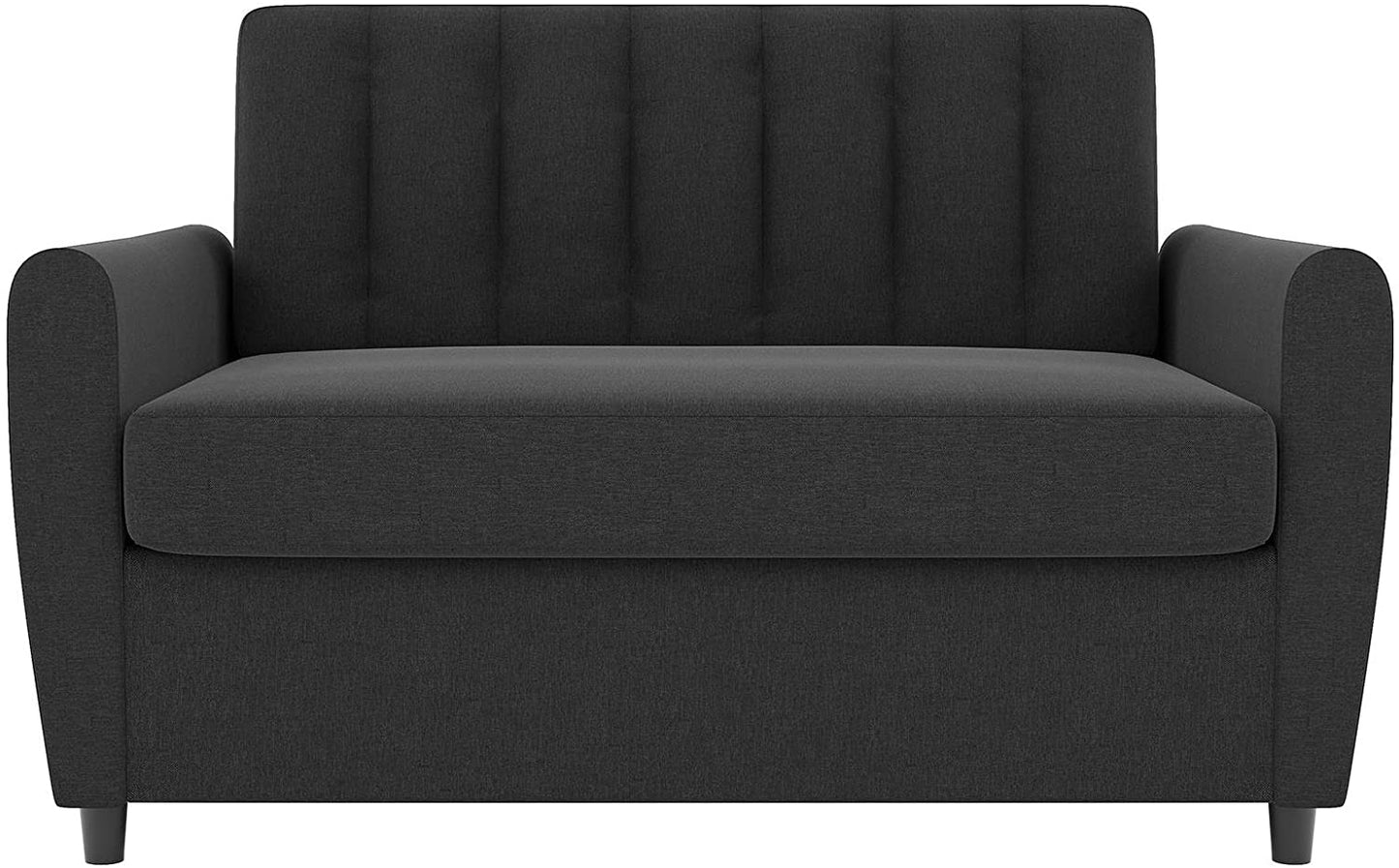 SOFA CUM BED Sleeper Sofa with Memory Foam Mattress - Twin - Dark Grey 
