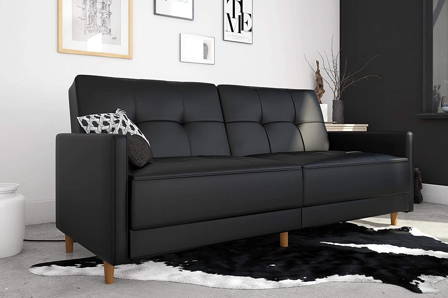 SOFA CUM BED Sofa Bed Couch with Mid Century Modern Design