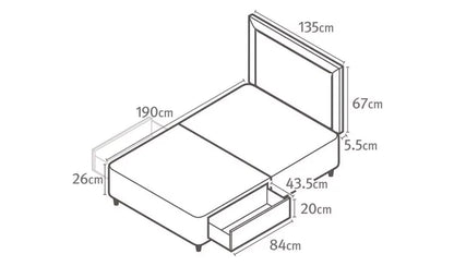 King Size: 2 Drawer King Size Divan Bed