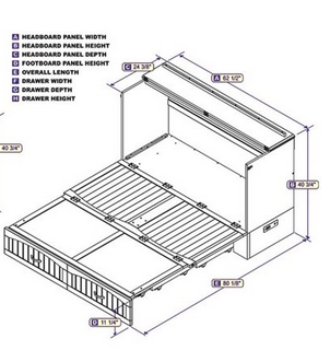 Modular Bed : Solid Wood Storage Murphy Bed