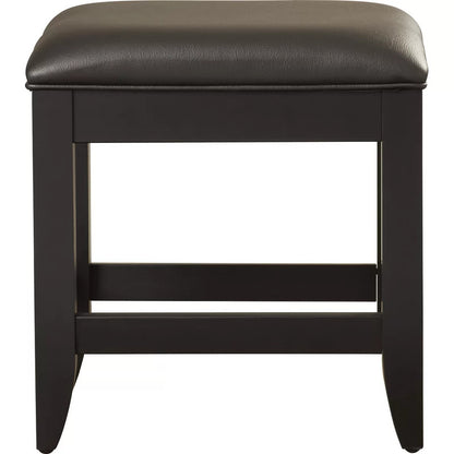 Seating Stool: Black Vanity Stool