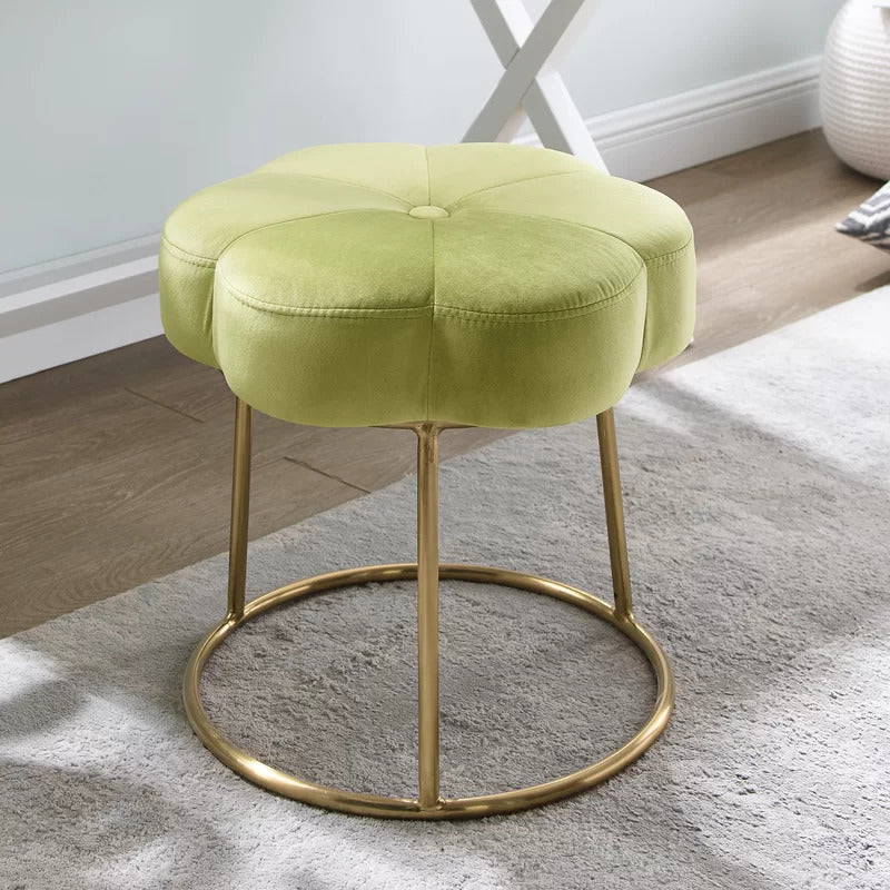 Seating Stool: Metal Vanity Stool