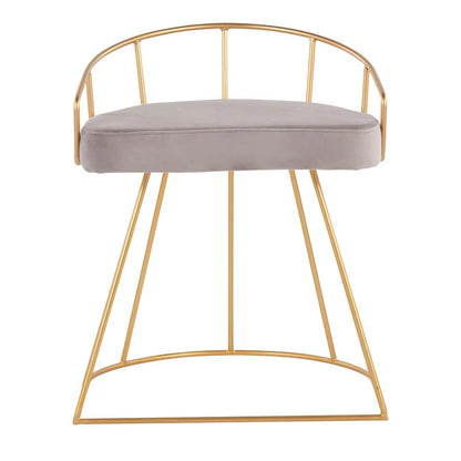 Seating Stool: Metal Vanity Stool