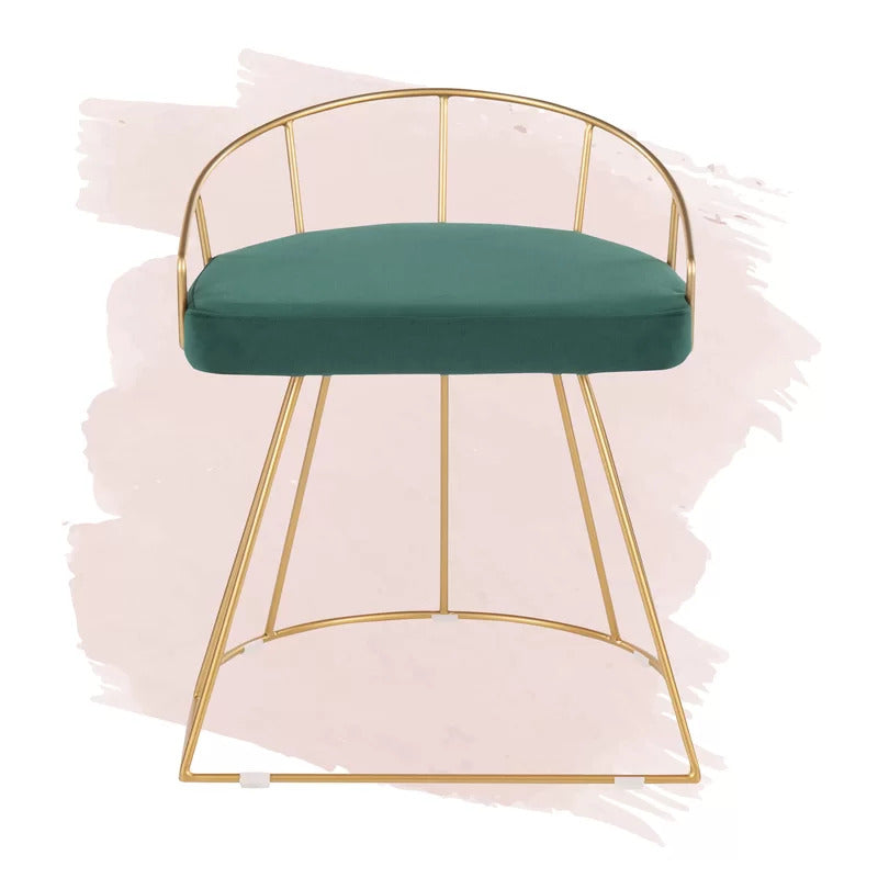 Seating Stool: Metal Vanity Stool