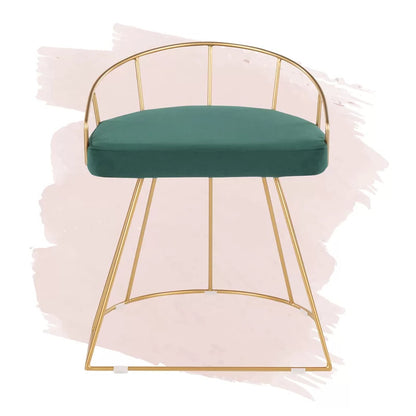 Seating Stool: Metal Vanity Stool