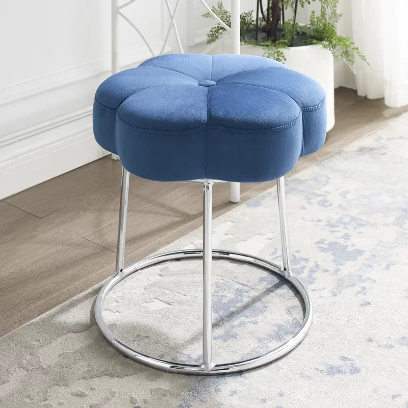 Seating Stool: Metal Vanity Stool