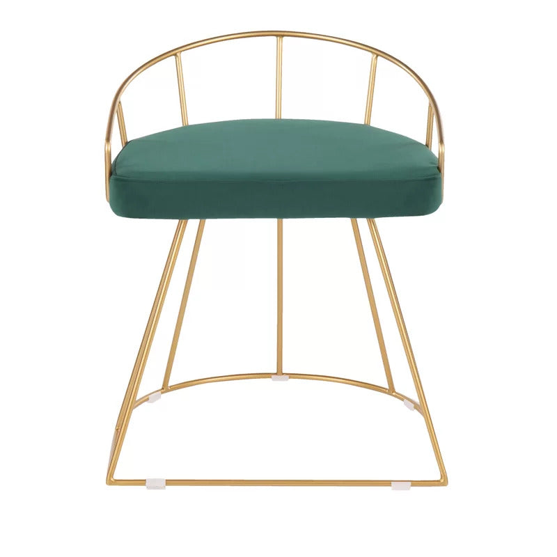 Seating Stool: Metal Vanity Stool