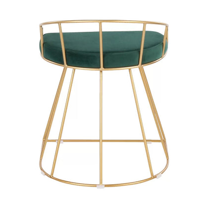 Seating Stool: Metal Vanity Stool