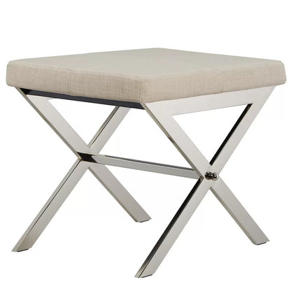 Seating Stool: Metal Vanity Stool