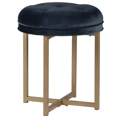 Seating Stool: Metal Vanity Stool
