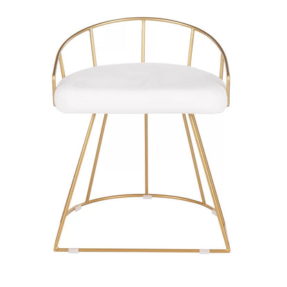 Seating Stool: Metal Vanity Stool