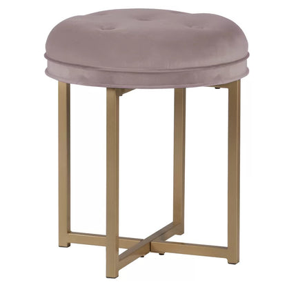 Seating Stool: Metal Vanity Stool