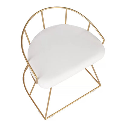 Seating Stool: Metal Vanity Stool