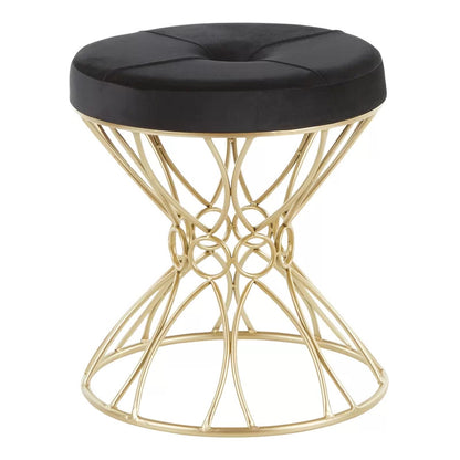 Seating Stool: Metal Vanity Stool