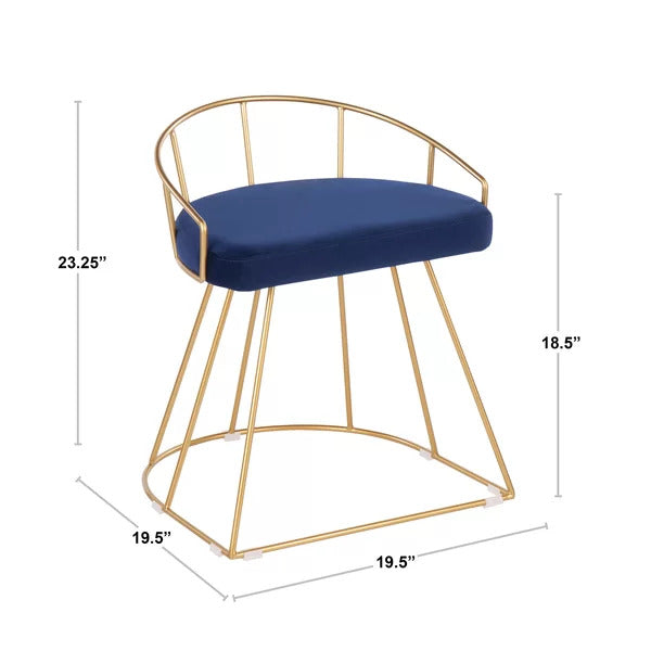 Seating Stool: Metal Vanity Stool