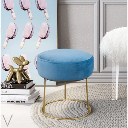 Seating Stool: Metal Vanity Stool
