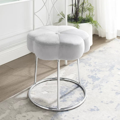 Seating Stool: Metal Vanity Stool