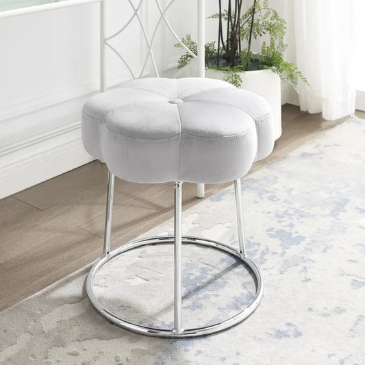 Seating Stool: Metal Vanity Stool