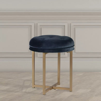Seating Stool: Metal Vanity Stool