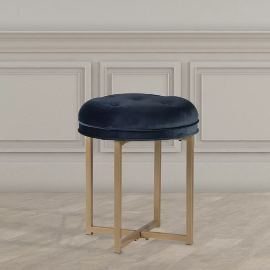 Seating Stool: Metal Vanity Stool