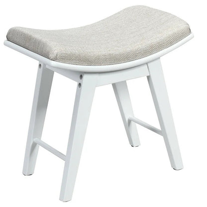Seating Stool: Solid Wood Vanity Stool