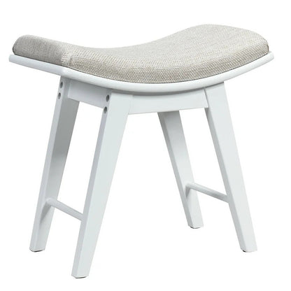 Seating Stool: Solid Wood Vanity Stool