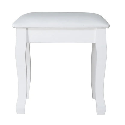Seating Stool: White Vanity Stool