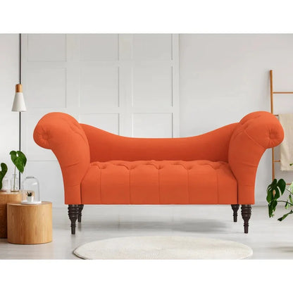 Lounge Chair: Wenya Tufted Rolled Arms Chaise Lounge