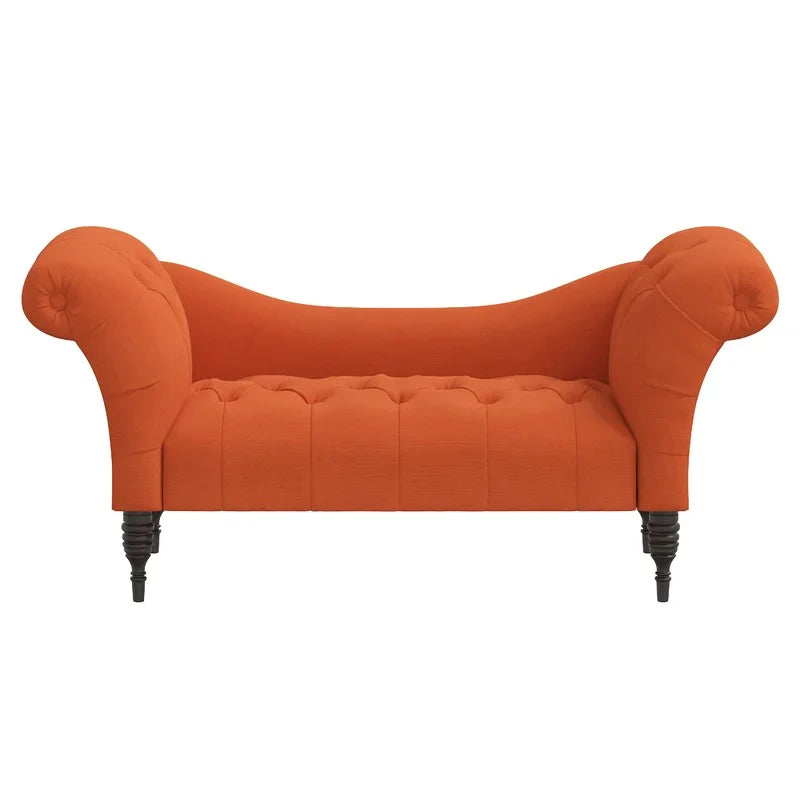 Lounge Chair: Wenya Tufted Rolled Arms Chaise Lounge