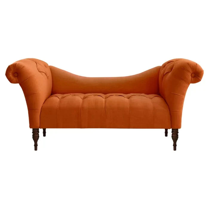 Lounge Chair: Wenya Tufted Rolled Arms Chaise Lounge