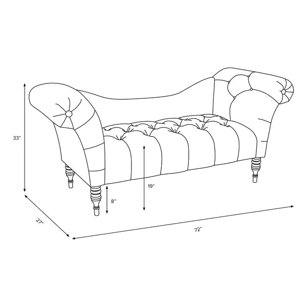 Lounge Chair: Wenya Tufted Rolled Arms Chaise Lounge