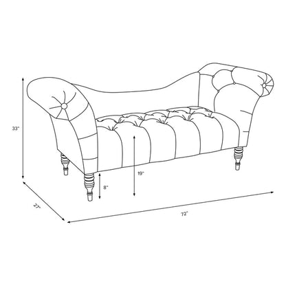 Lounge Chair: Wenya Tufted Rolled Arms Chaise Lounge