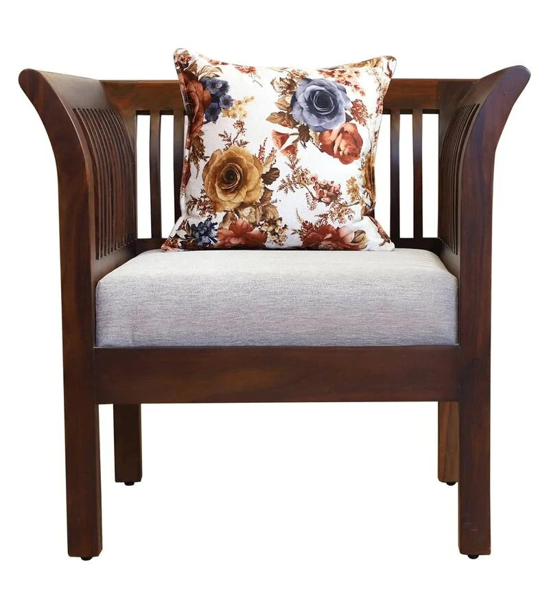 Sheesham Furniture:- 1 Seater Sofa in Wallnut Finished