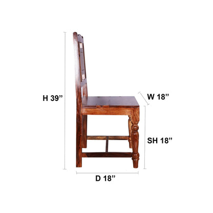 Sheesham Furniture: Ceremic Dining Chair