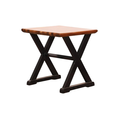 Sheesham Furniture:- Cross Bottom End Table in Teak 