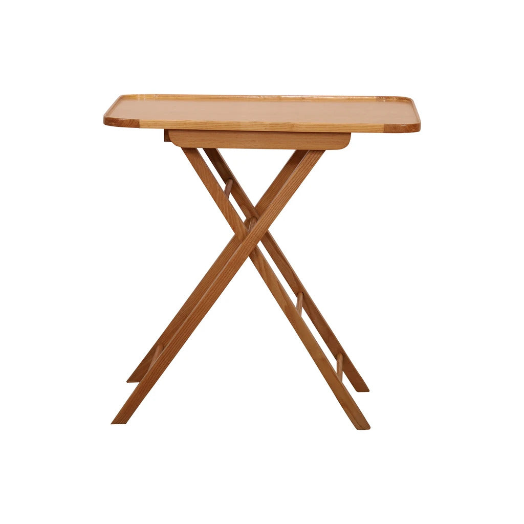 Sheesham Furniture:- End Table in White Ash Veneer