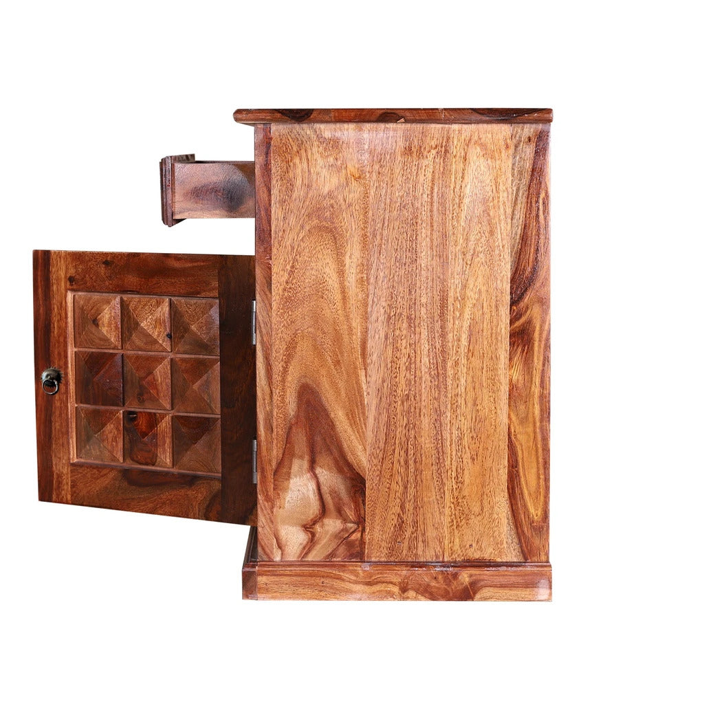 Sheesham Furniture:- One Door One Drawer Side Table