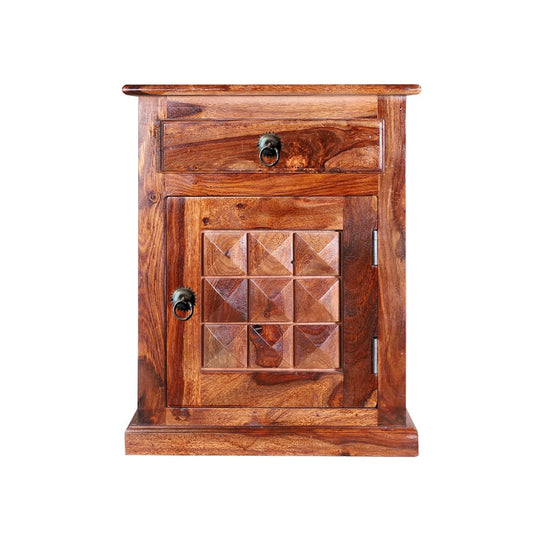 Sheesham Furniture:- One Door One Drawer Side Table