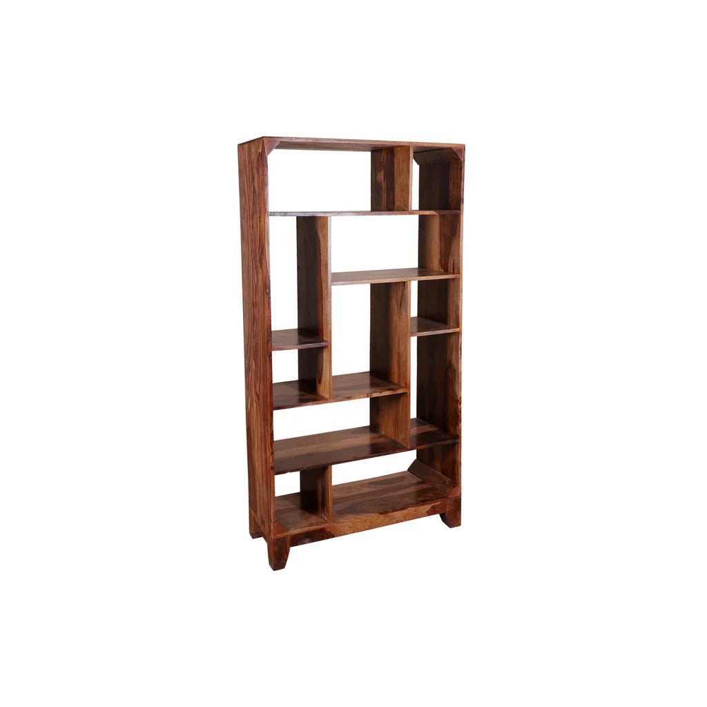  Sheesham Furniture Solid Wood Book Shelf in Natural Finish 