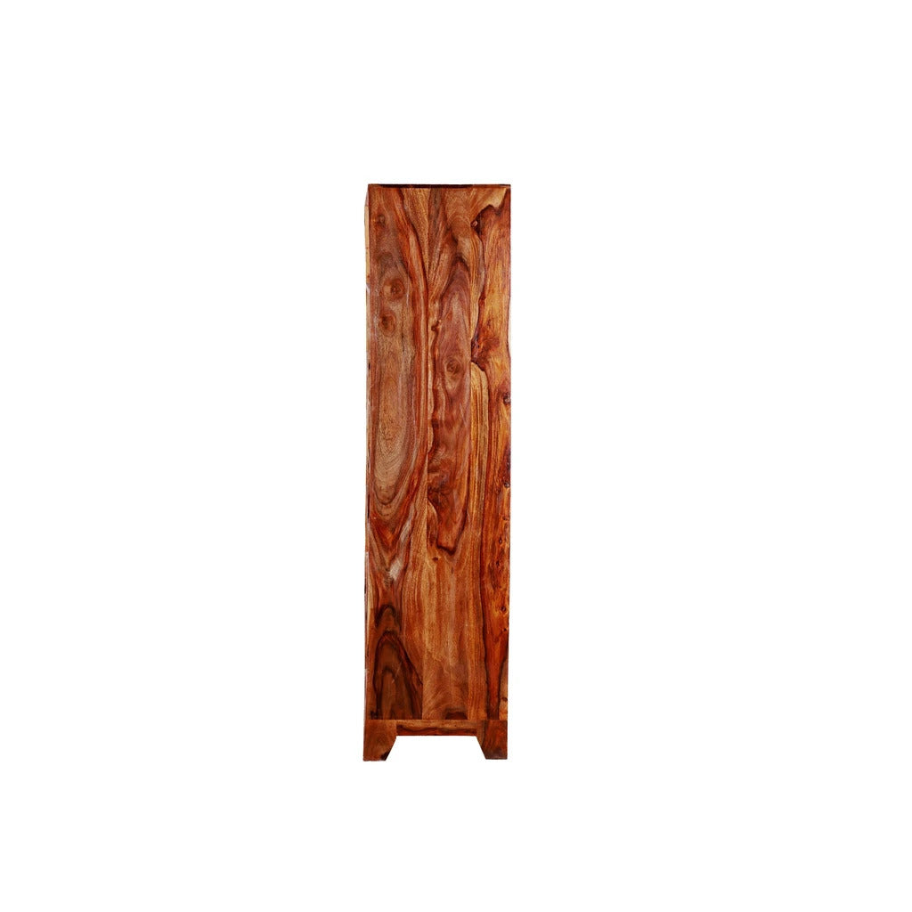  Sheesham Furniture Solid Wood Book Shelf in Natural Finish 