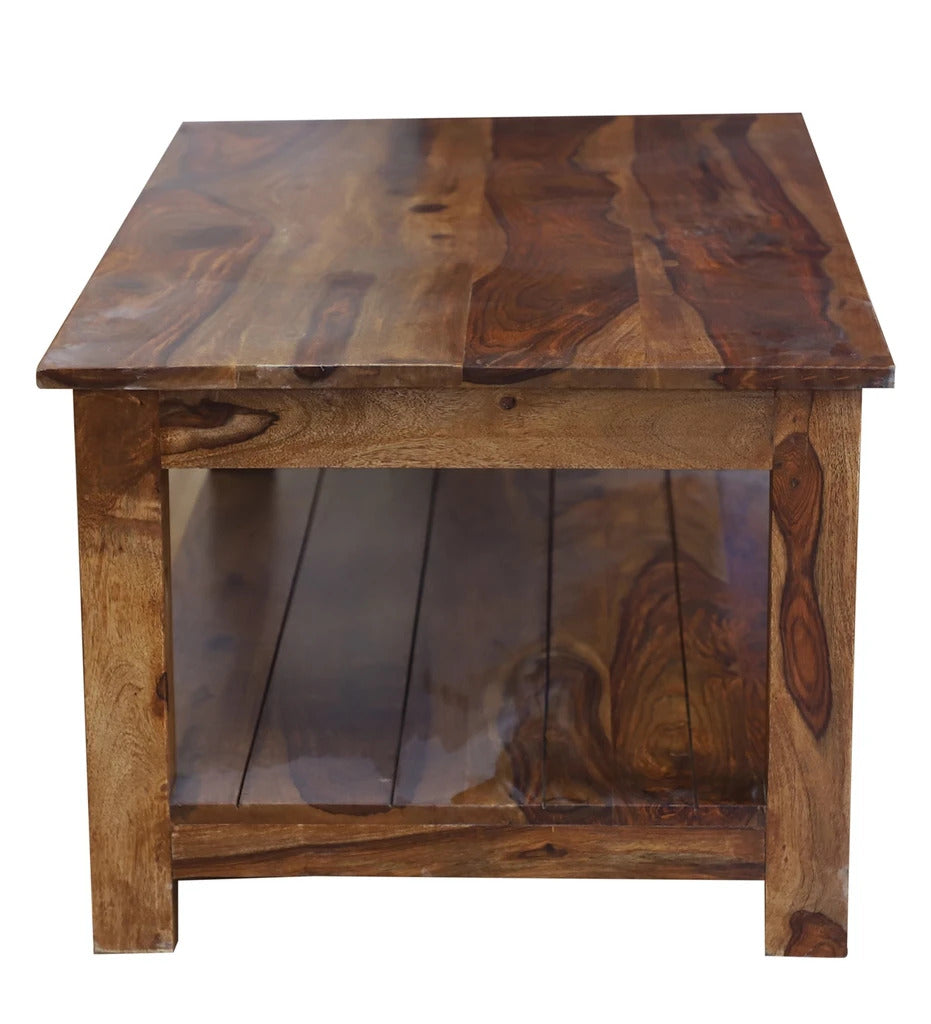 Sheesham Furniture: Solid Wood Center Table in Honey Oak Finished