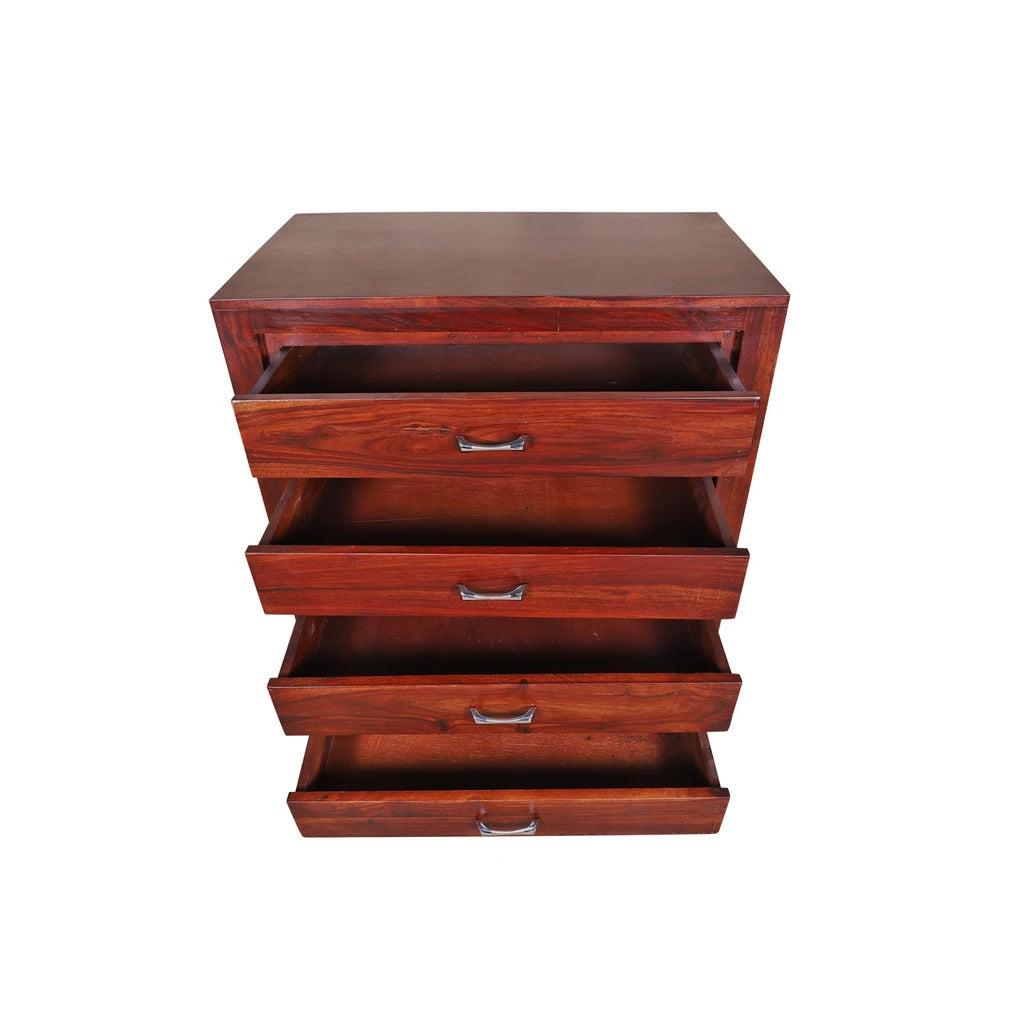Sheesham Furniture:- Solid Wood Four Drawer Chest of Drawers