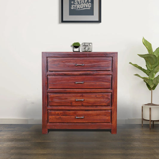 Sheesham Furniture:- Solid Wood Four Drawer Chest of Drawers