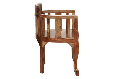 Sheesham Furniture Solid Wood Living Room Chair in Honey Oak Finished