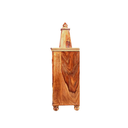 Sheesham Furniture Solid Wood Temple in Honey Finished Mandir